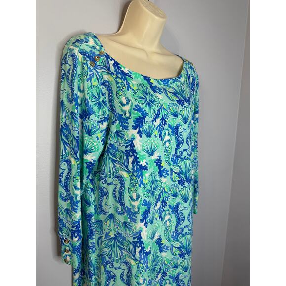 Lilly Pulitzer Sophie Dress Sea Glass Aqua Casual Women's XL - Picture 6 of 12